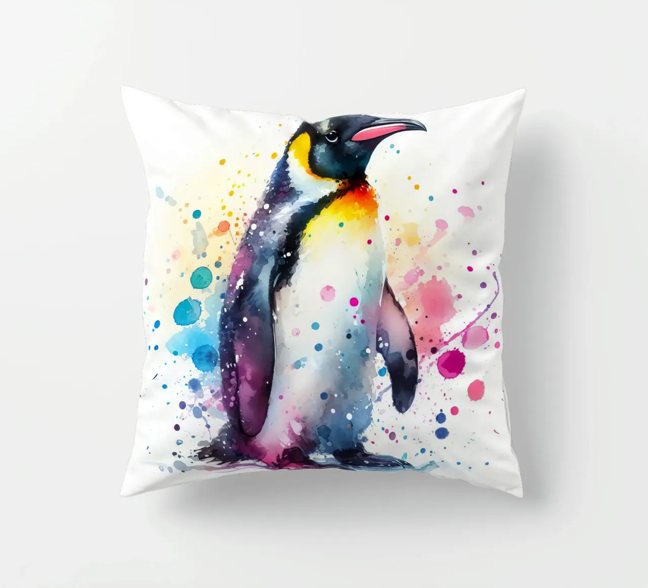 Pinguino ad acquerello cuscino da 🎁 ARTVI-SHOP