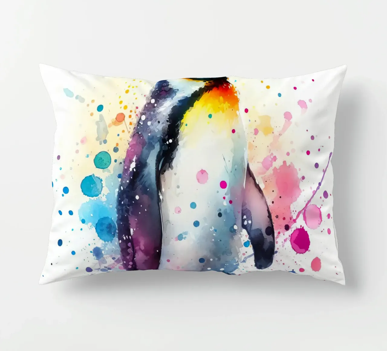 Pinguino ad acquerello cuscino da 🎁 ARTVI-SHOP