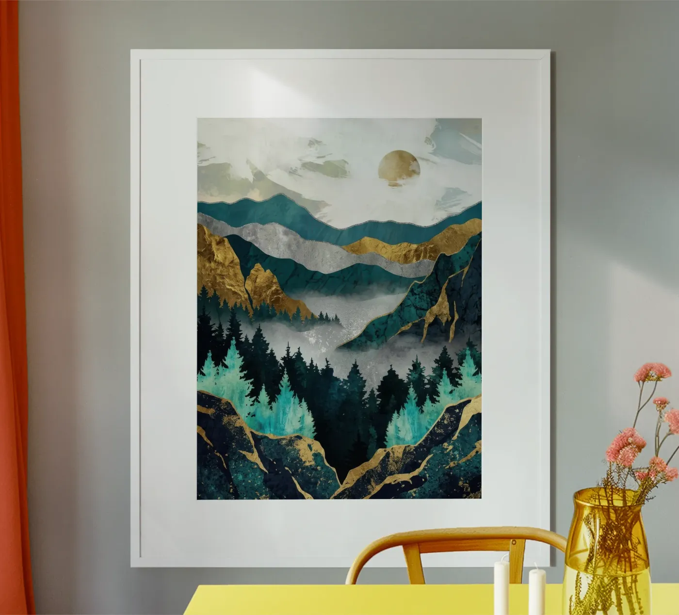 Pine Mountain Moon poster van Motion Whisperer