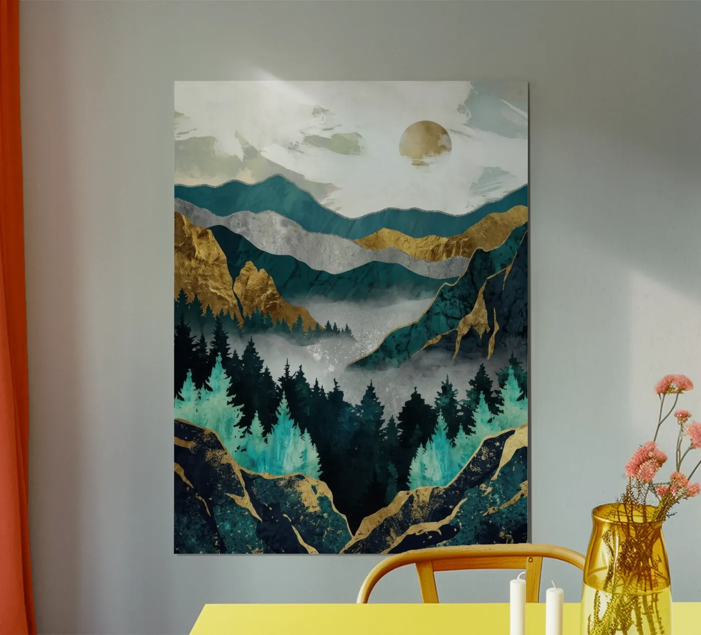 Pine Mountain Moon poster van Motion Whisperer