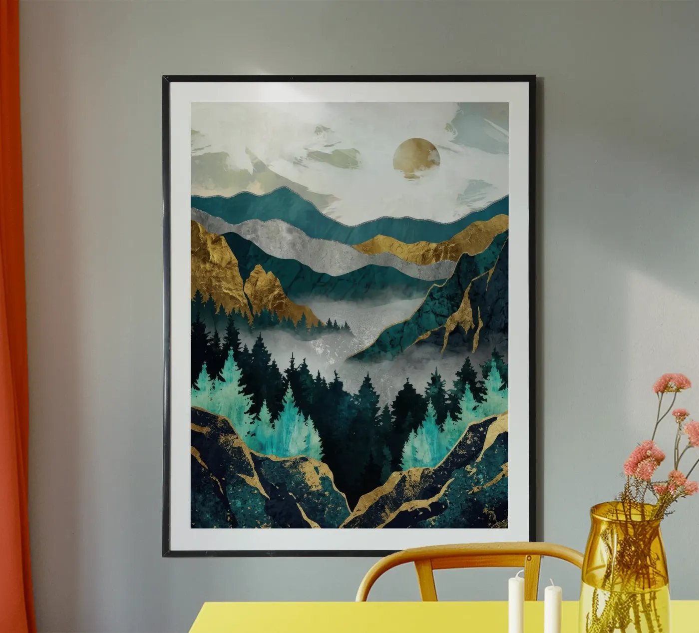 Pine Mountain Moon poster van Motion Whisperer