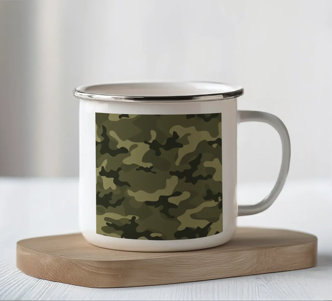 Militär-Tarnung Emaille Tasse von 🎁 ARTVI-SHOP