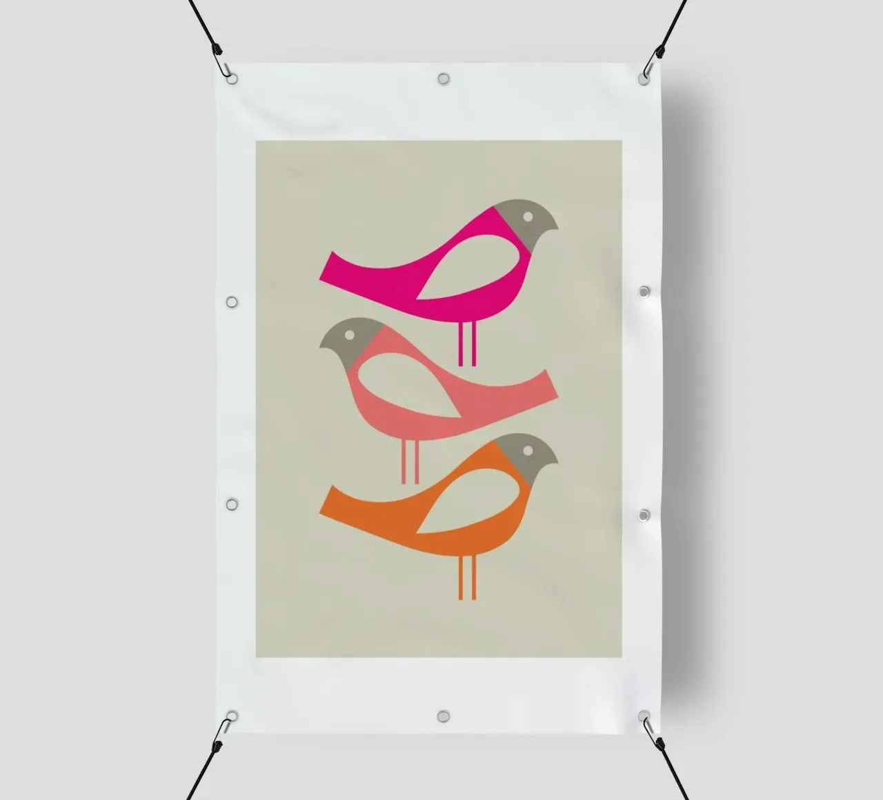 Three Scandi Birds 1 telo in pvc da Visual Philosophy