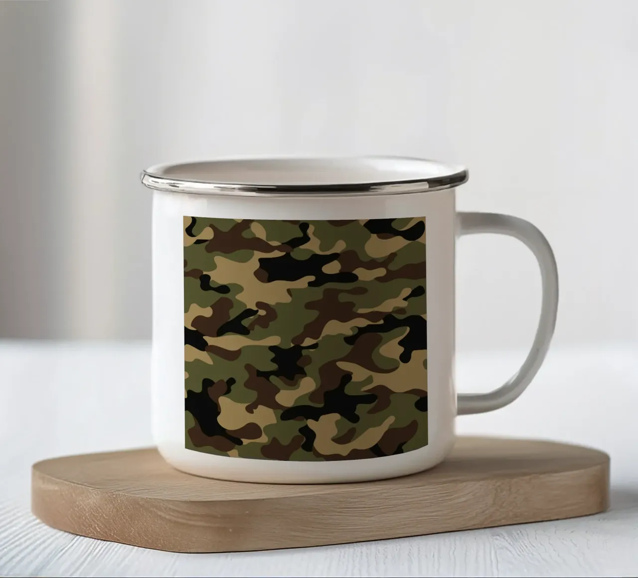 Militär-Tarnung Emaille Tasse von 🎁 ARTVI-SHOP