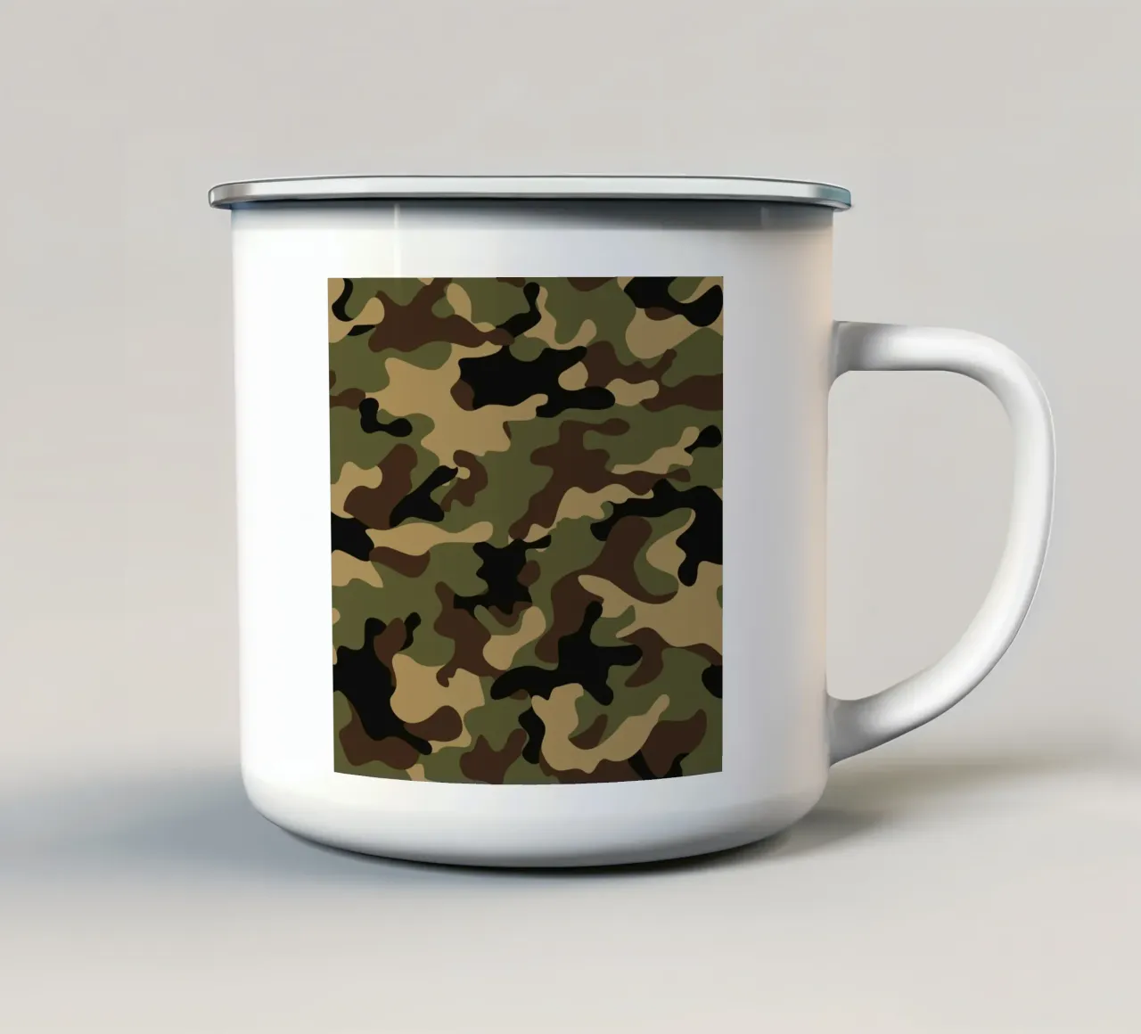 Militär-Tarnung Emaille Tasse von 🎁 ARTVI-SHOP