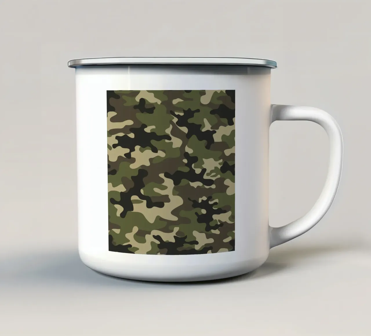 Militär-Tarnung Emaille Tasse von 🎁 ARTVI-SHOP