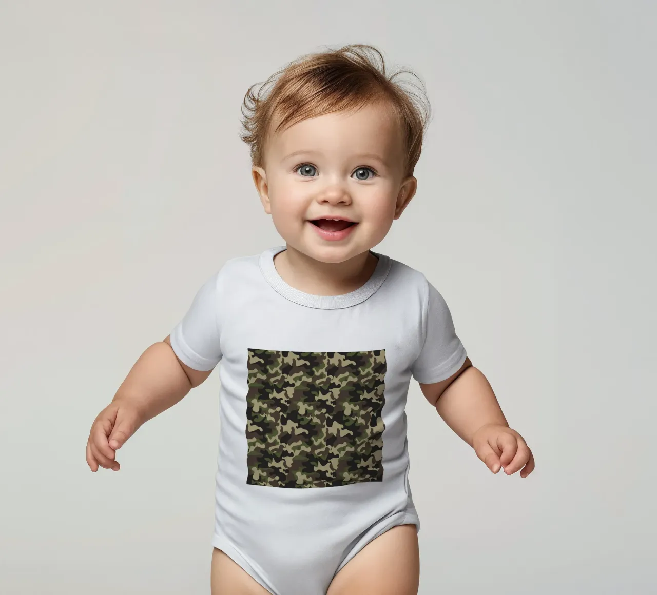 Militär-Tarnung Kurzarm Babybody von ARTVI-SHOP