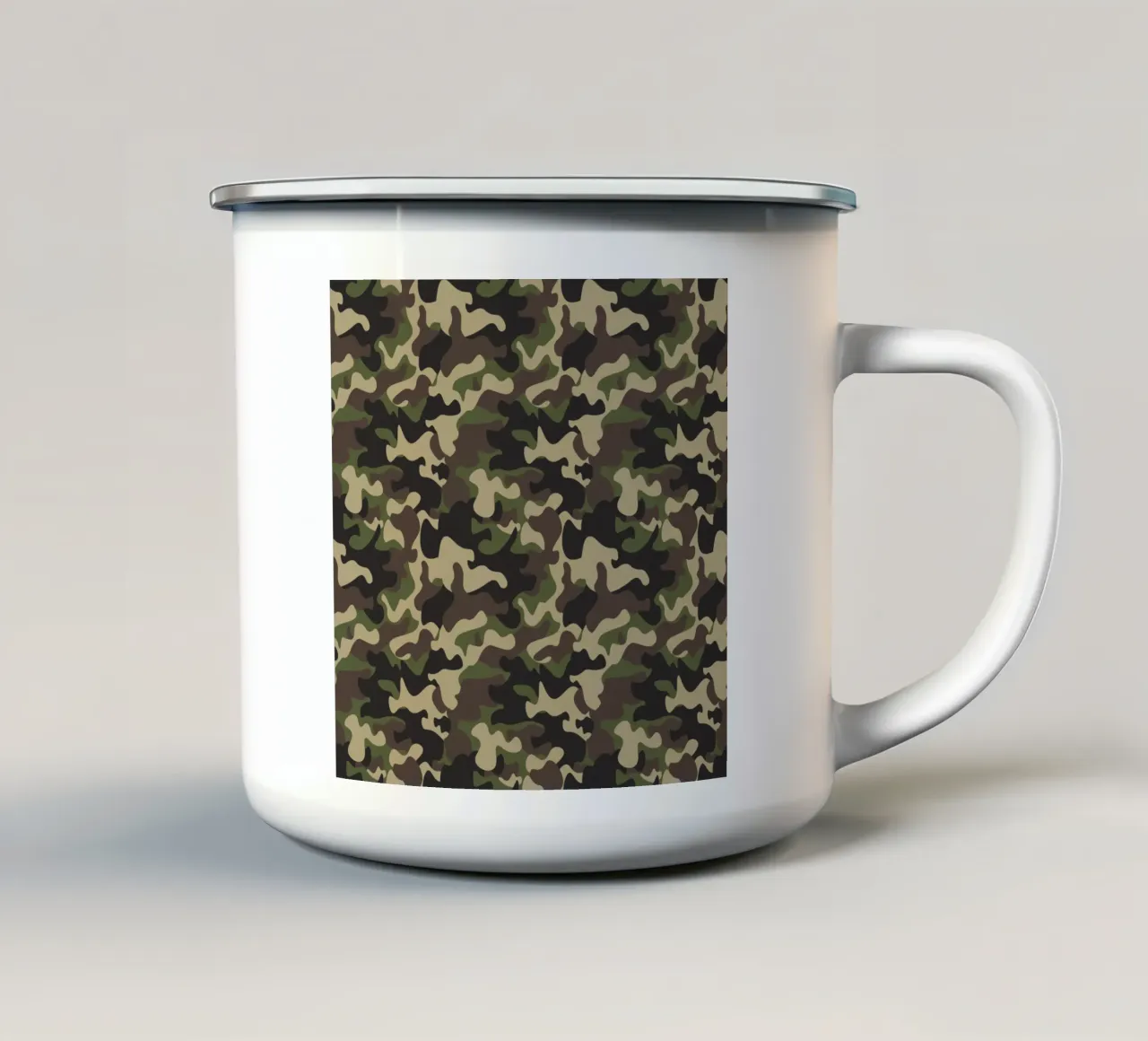 Militär-Tarnung Emaille Tasse von ARTVI-SHOP