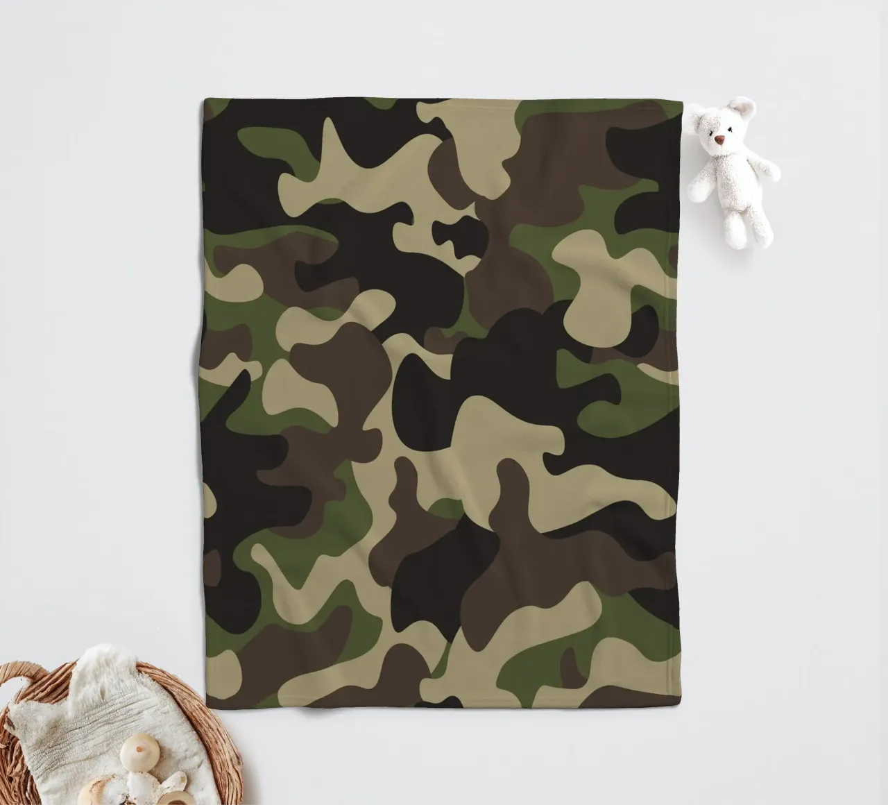 Militär-Tarnung Fleecedecke von 🎁 ARTVI-SHOP