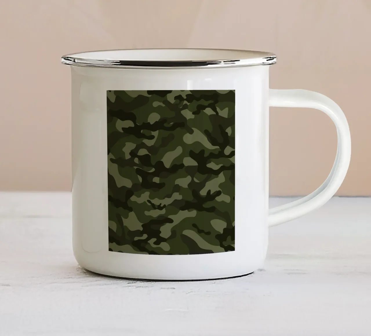 Militär-Tarnung Emaille Tasse von 🎁 ARTVI-SHOP