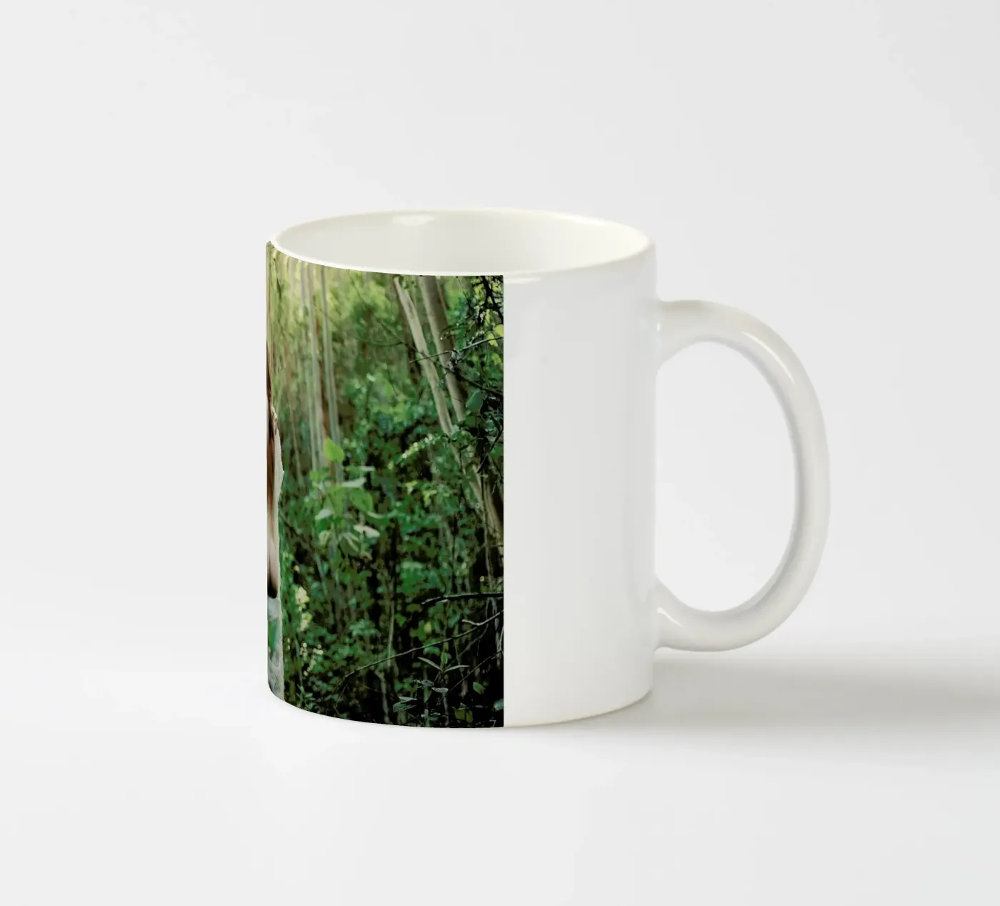 Warm Light Forest ceramic mug by Dani L.