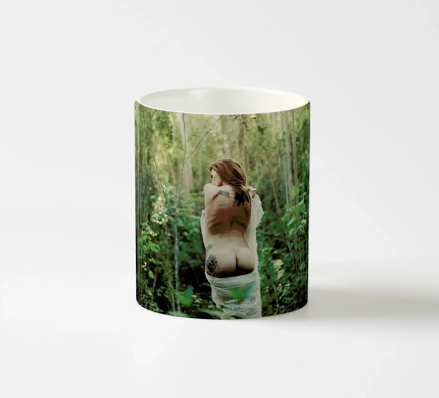 Warm Light Forest ceramic mug by Dani L.