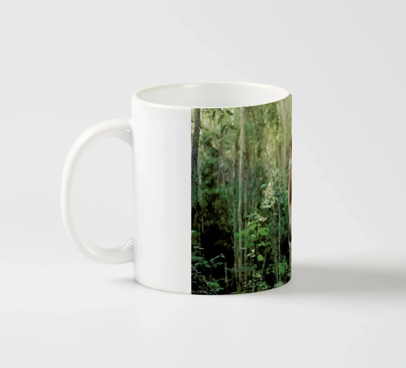 Warm Light Forest ceramic mug by Dani L.