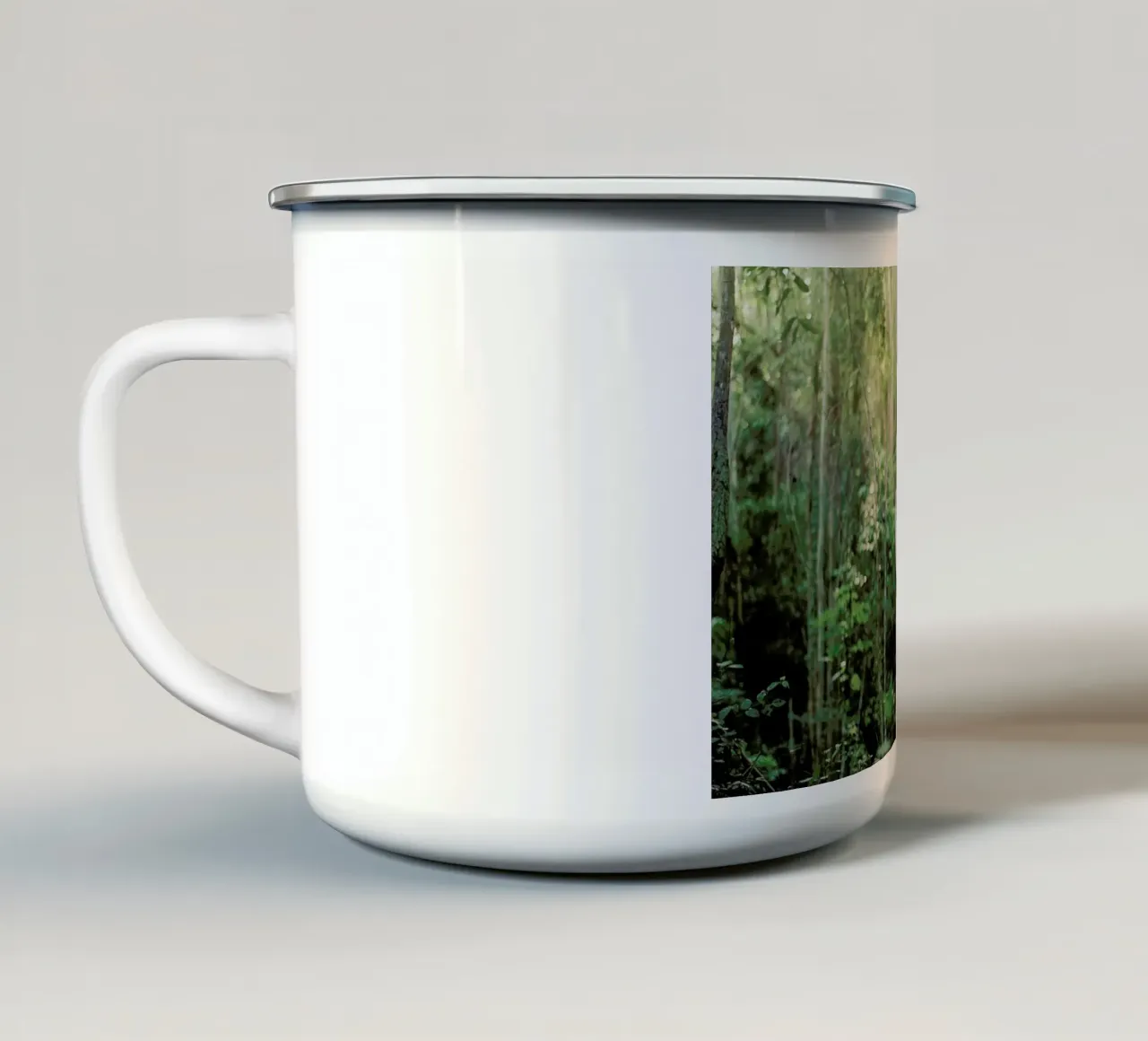 Warm Light Forest tazza in smalto da Dani L.