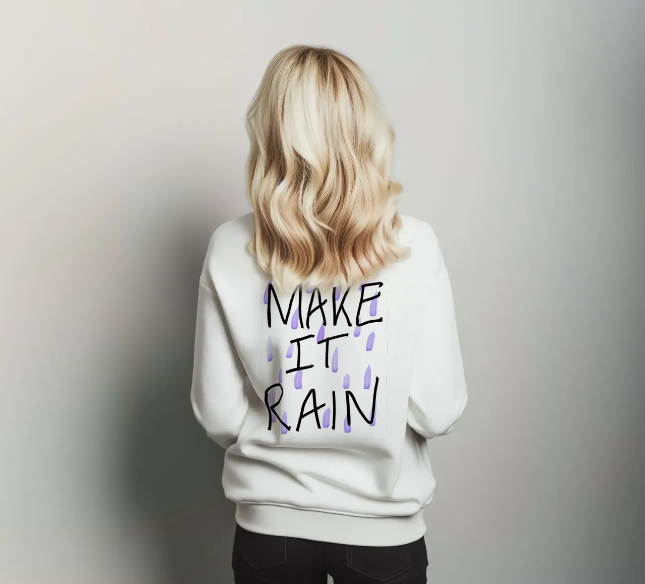 Make It Rain Lila Sweatshirt von Studio B