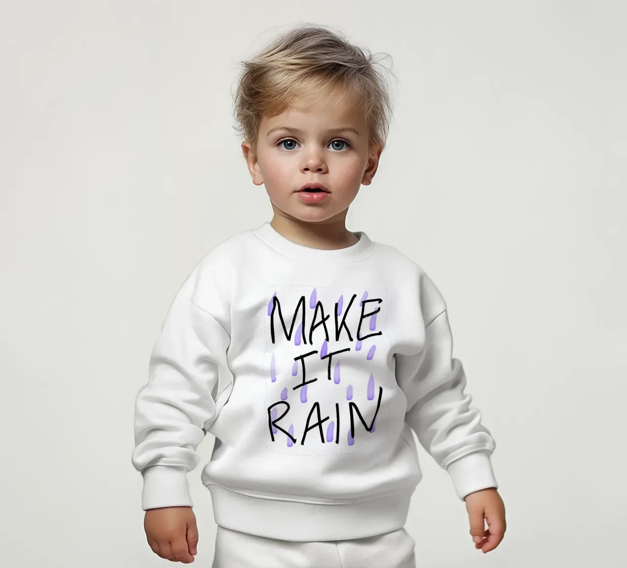 Make It Rain Purple felpa neonato da Studio B