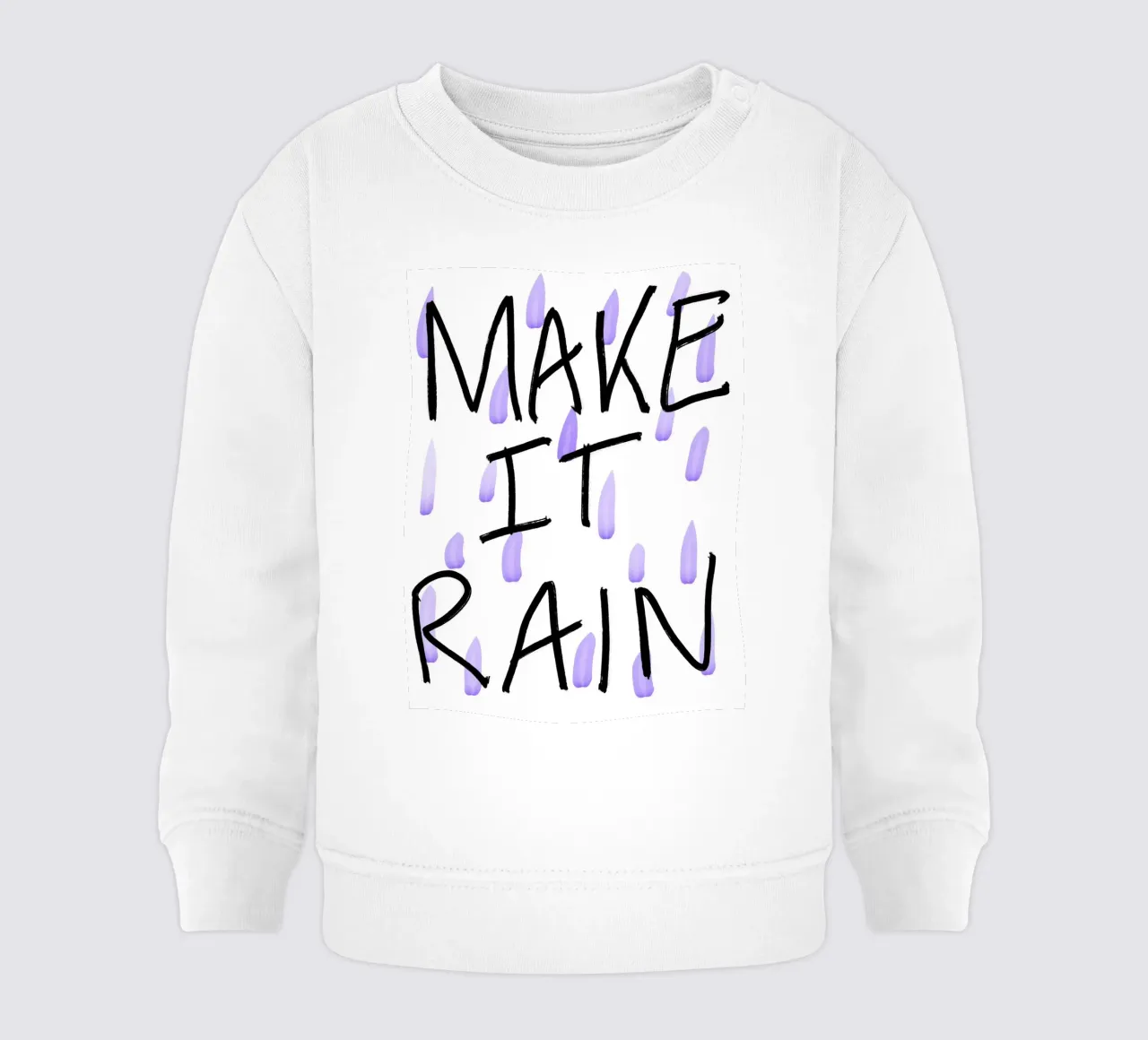 Make It Rain Purple felpa neonato da Studio B