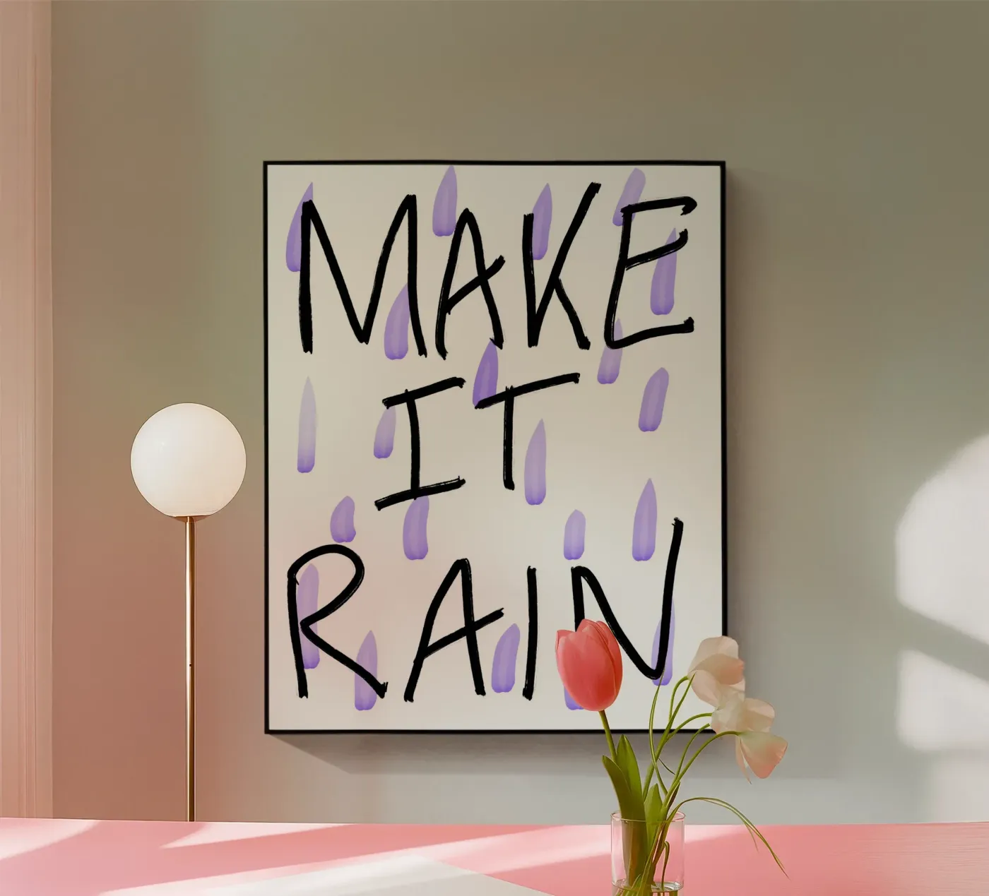 Make It Rain Purple plexiglass da Studio B