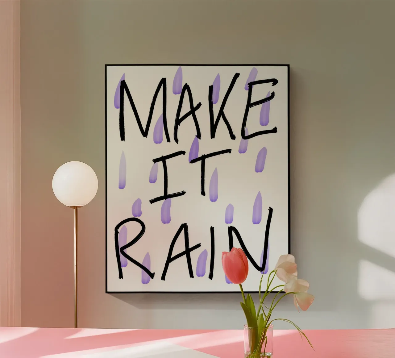 Make It Rain Purple plexiglass da Studio B