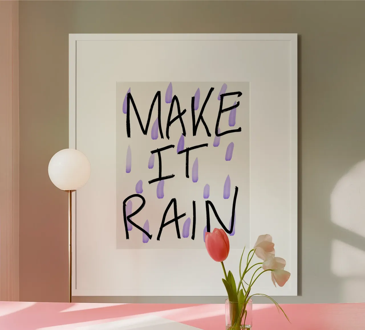 Make It Rain Purple carta hahnemühle da Studio B