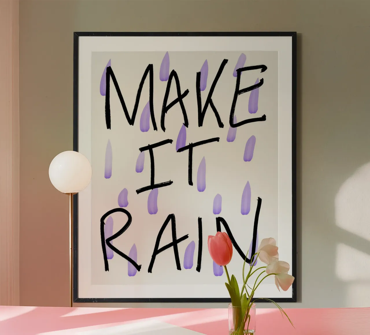 Make It Rain Purple carta hahnemühle da Studio B