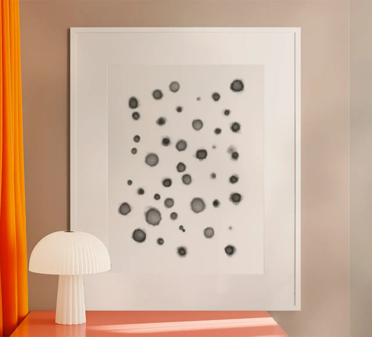 Gouttes d'aquarelle poster avec cadre en aluminium de Studio B
