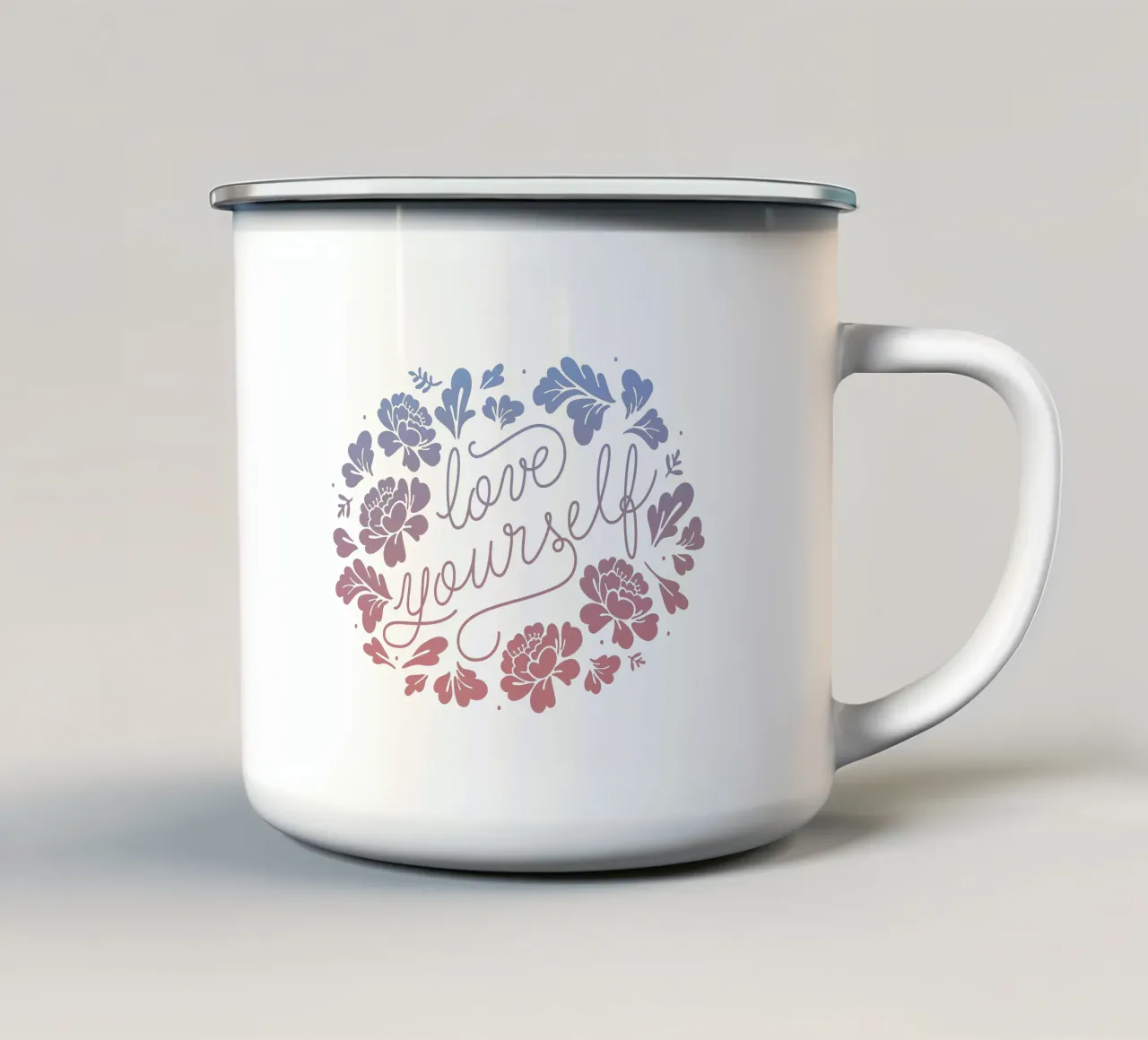 Love Yourself tazza in smalto da anisillustration