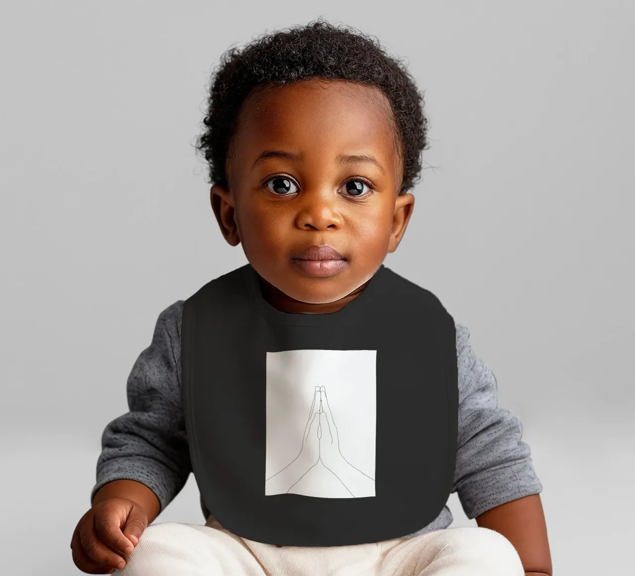 Gebetshände Eins Babylätzchen von Studio B