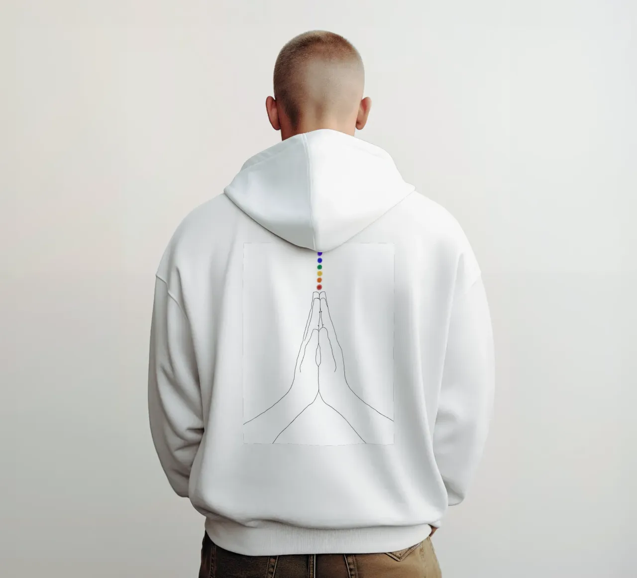 Mani di preghiera - I chakra felpa con cappuccio da Studio B