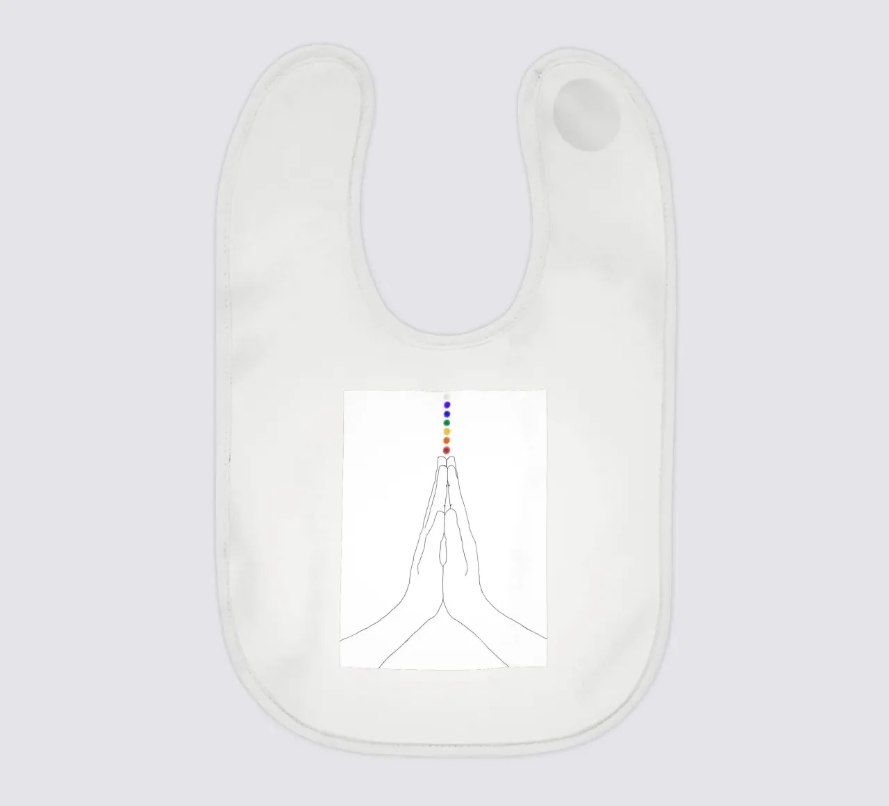Mani di preghiera - I chakra bavaglino da Studio B