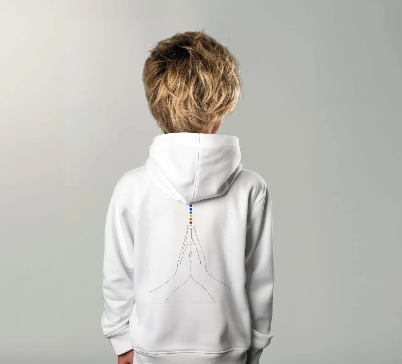 Mani di preghiera - I chakra felpa bambino con cappuccio da Studio B