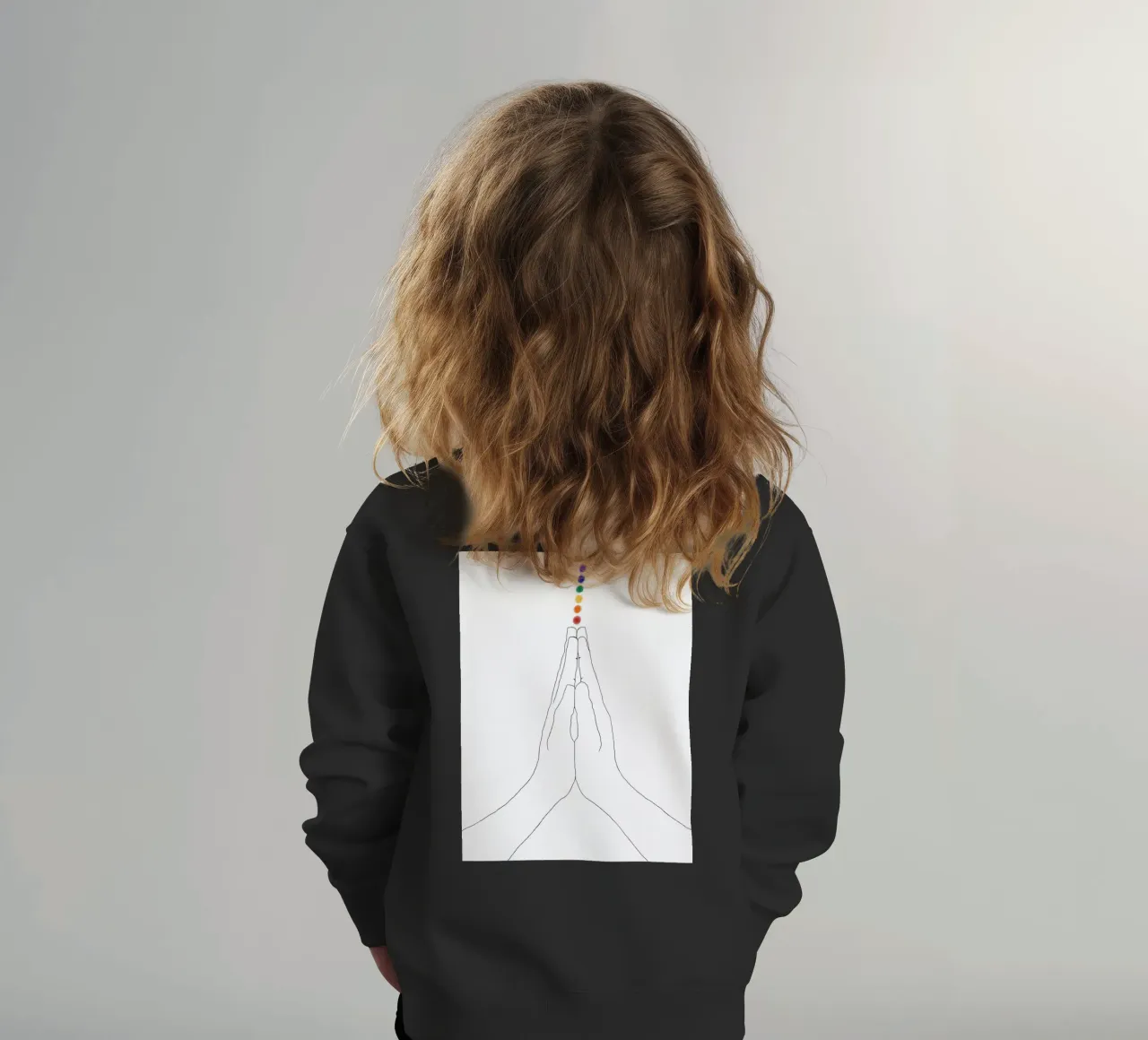 Mani di preghiera - I chakra felpa bambino da Studio B