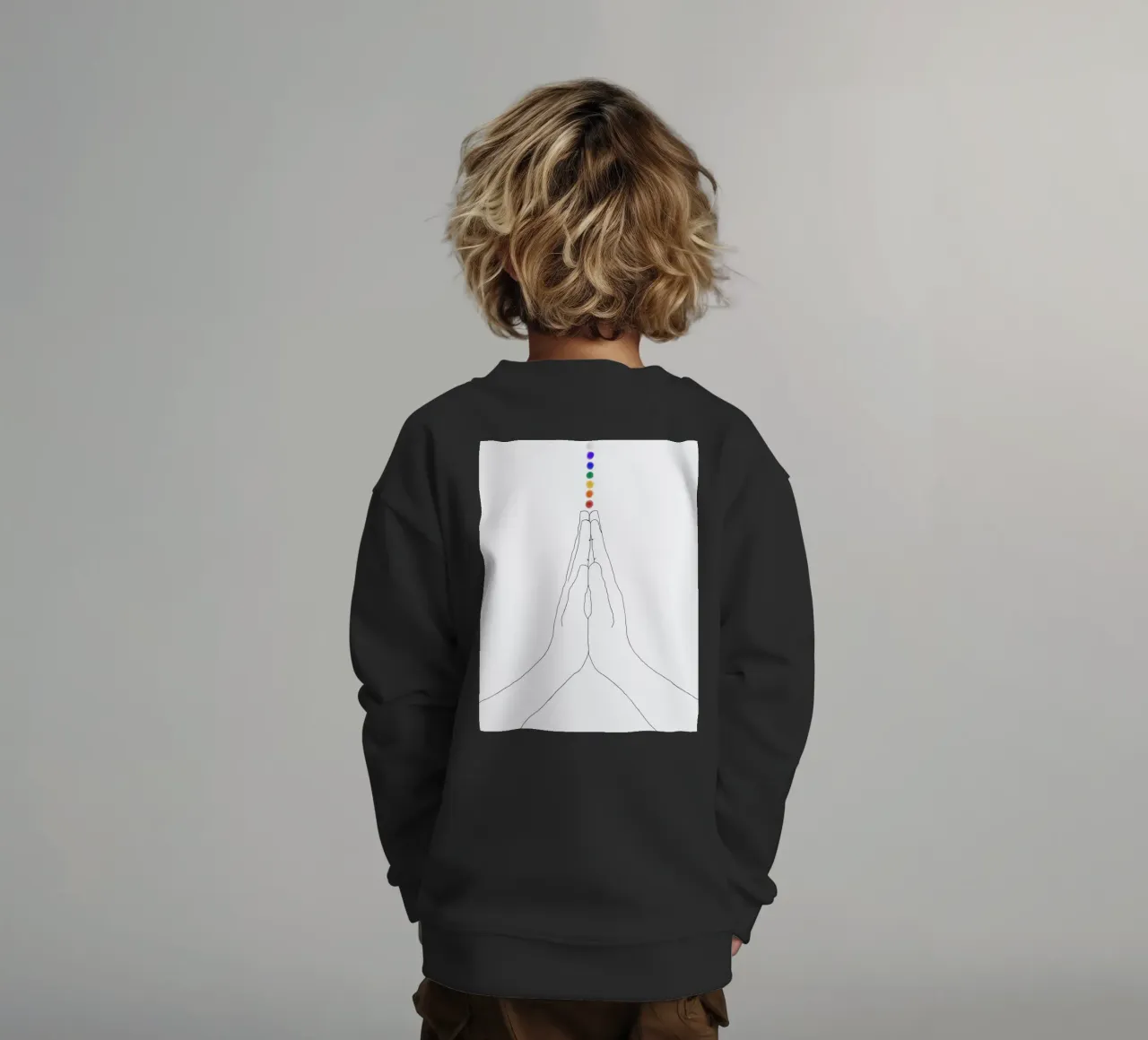 Mani di preghiera - I chakra felpa bambino da Studio B