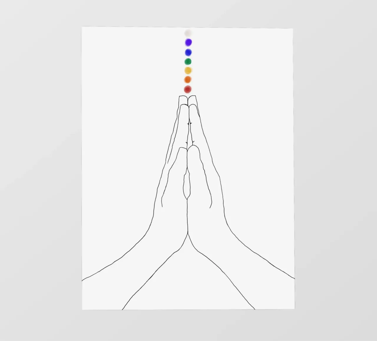 Mani di preghiera - I chakra pellicola backlit da Studio B