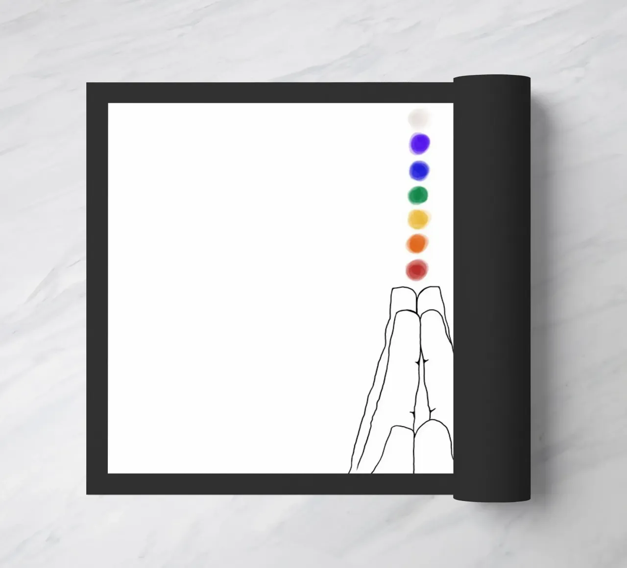 Mani di preghiera - I chakra zerbino da Studio B