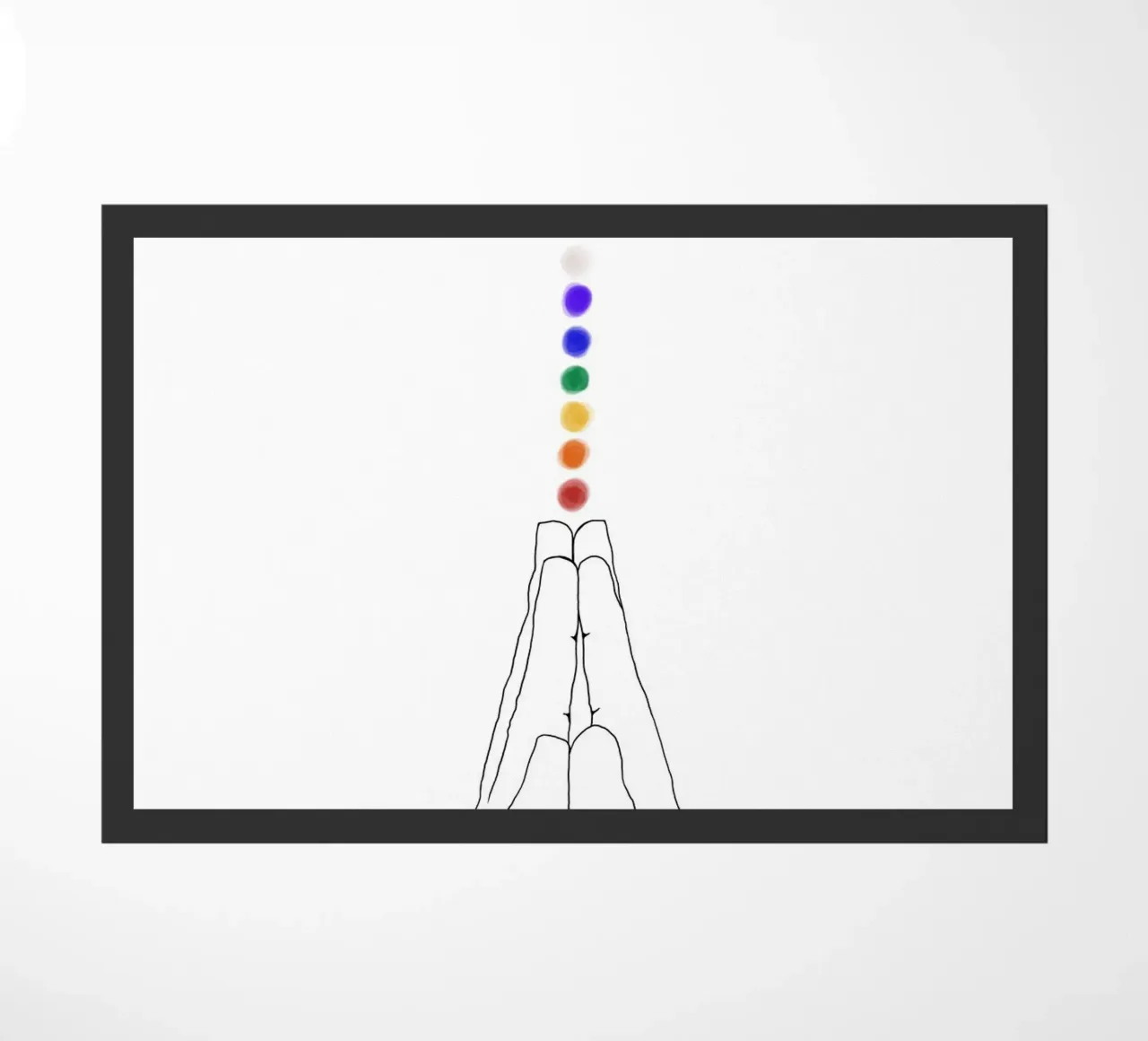 Mani di preghiera - I chakra zerbino da Studio B