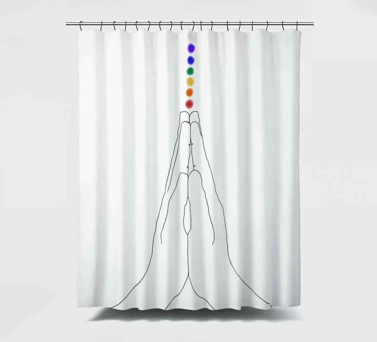 Mani di preghiera - I chakra tenda da doccia da Studio B