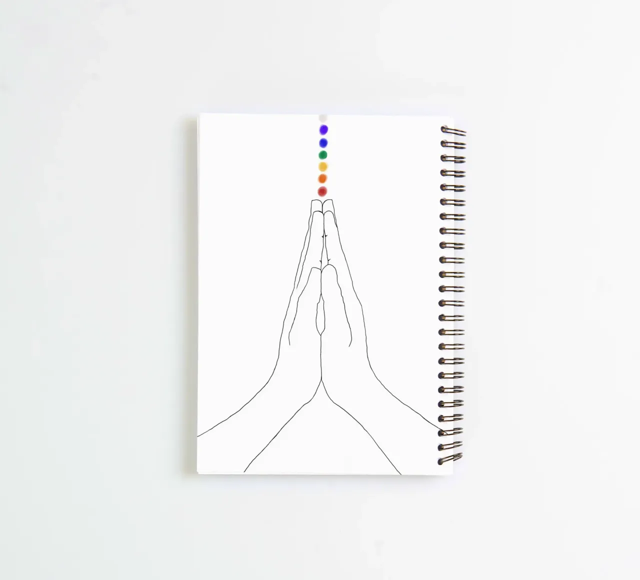 Mani di preghiera - I chakra diario ad anelli da Studio B