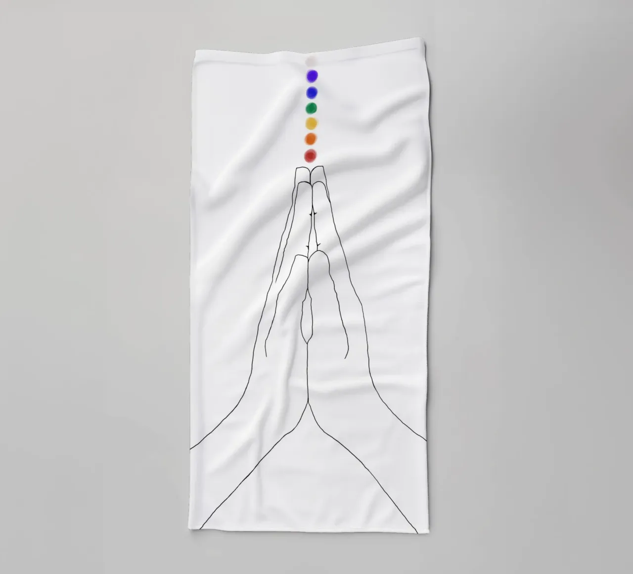 Mani di preghiera - I chakra asciugamano da bagno da Studio B