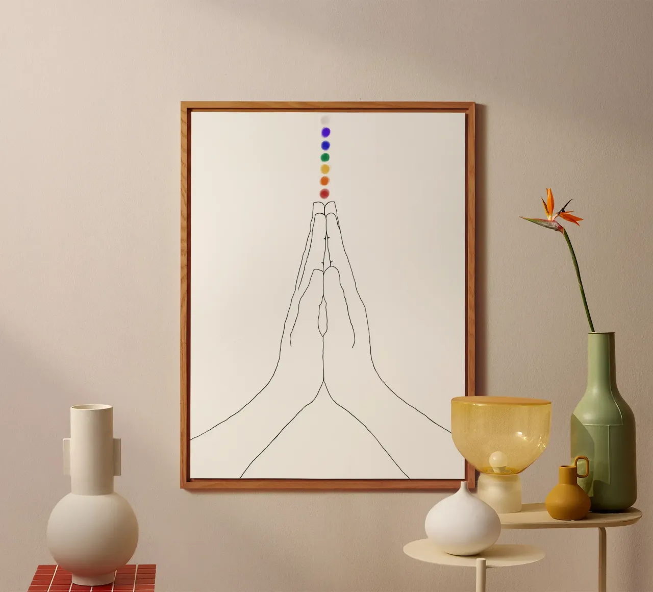 Mani di preghiera - I chakra alluminio dibond da Studio B