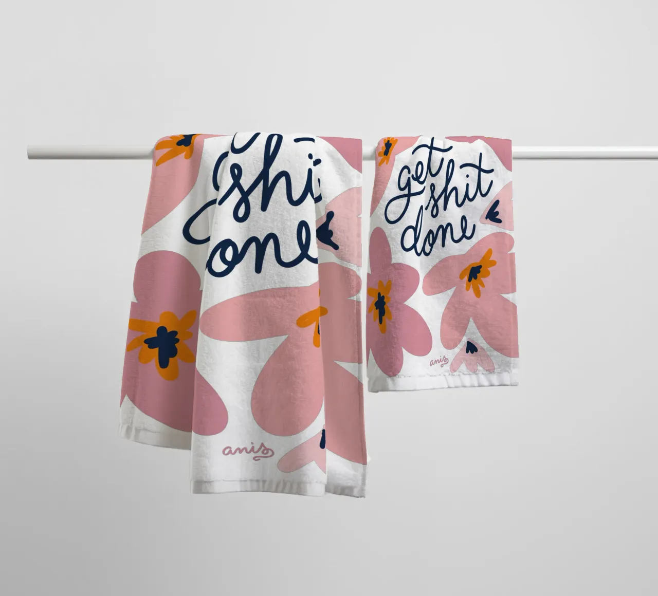 Get Shit Done asciugamano da bagno da anisillustration