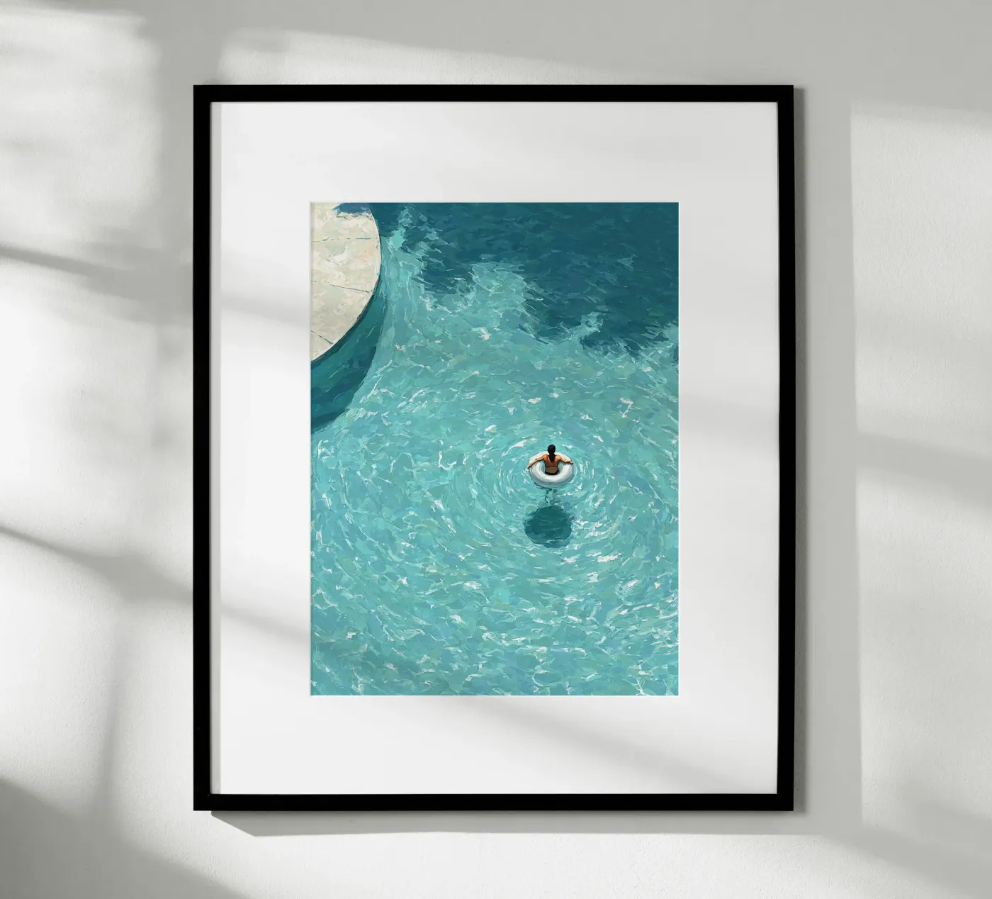 Poolside Drift poster van SunnyCanvas Co.