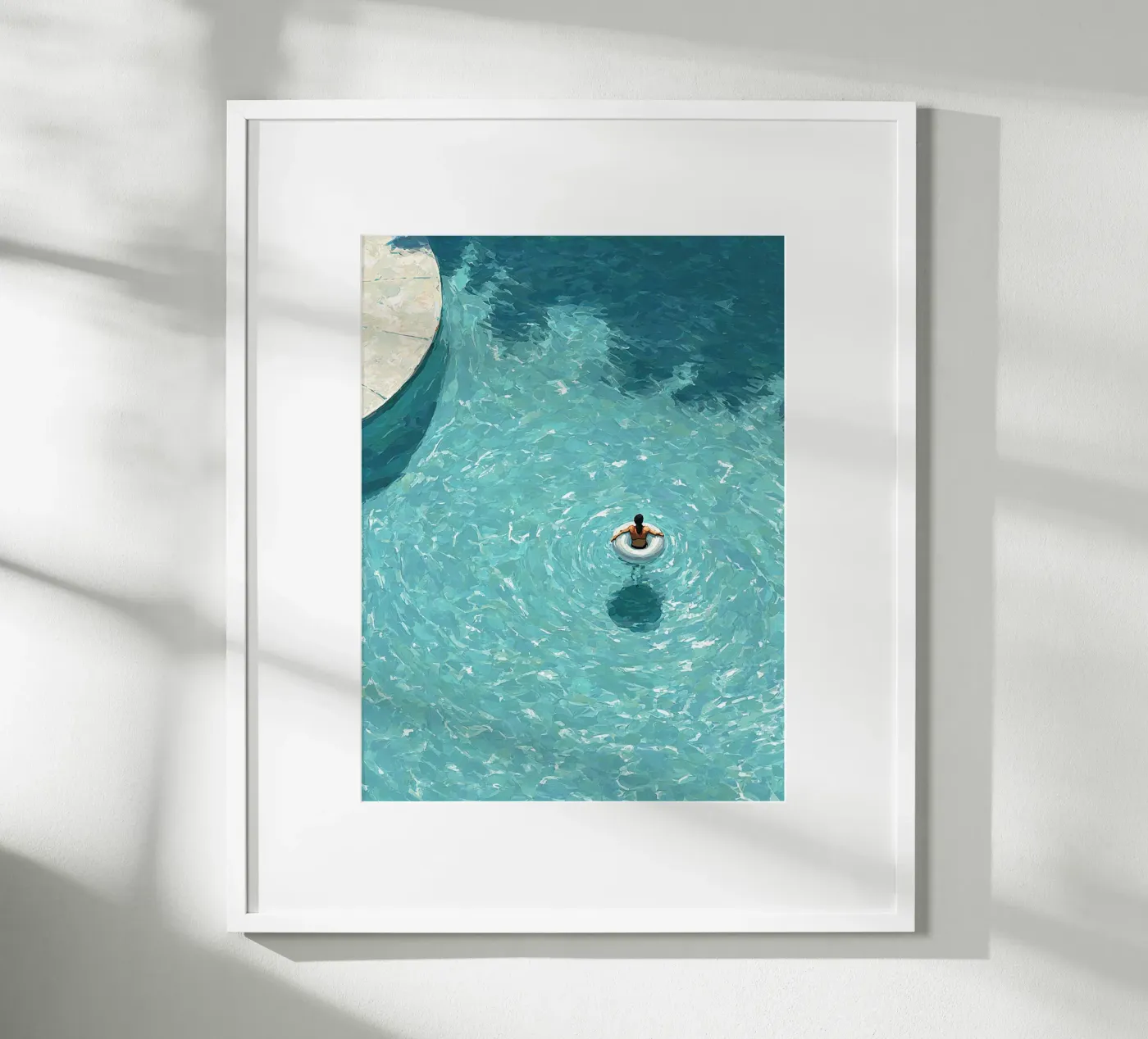 Poolside Drift poster van SunnyCanvas Co.