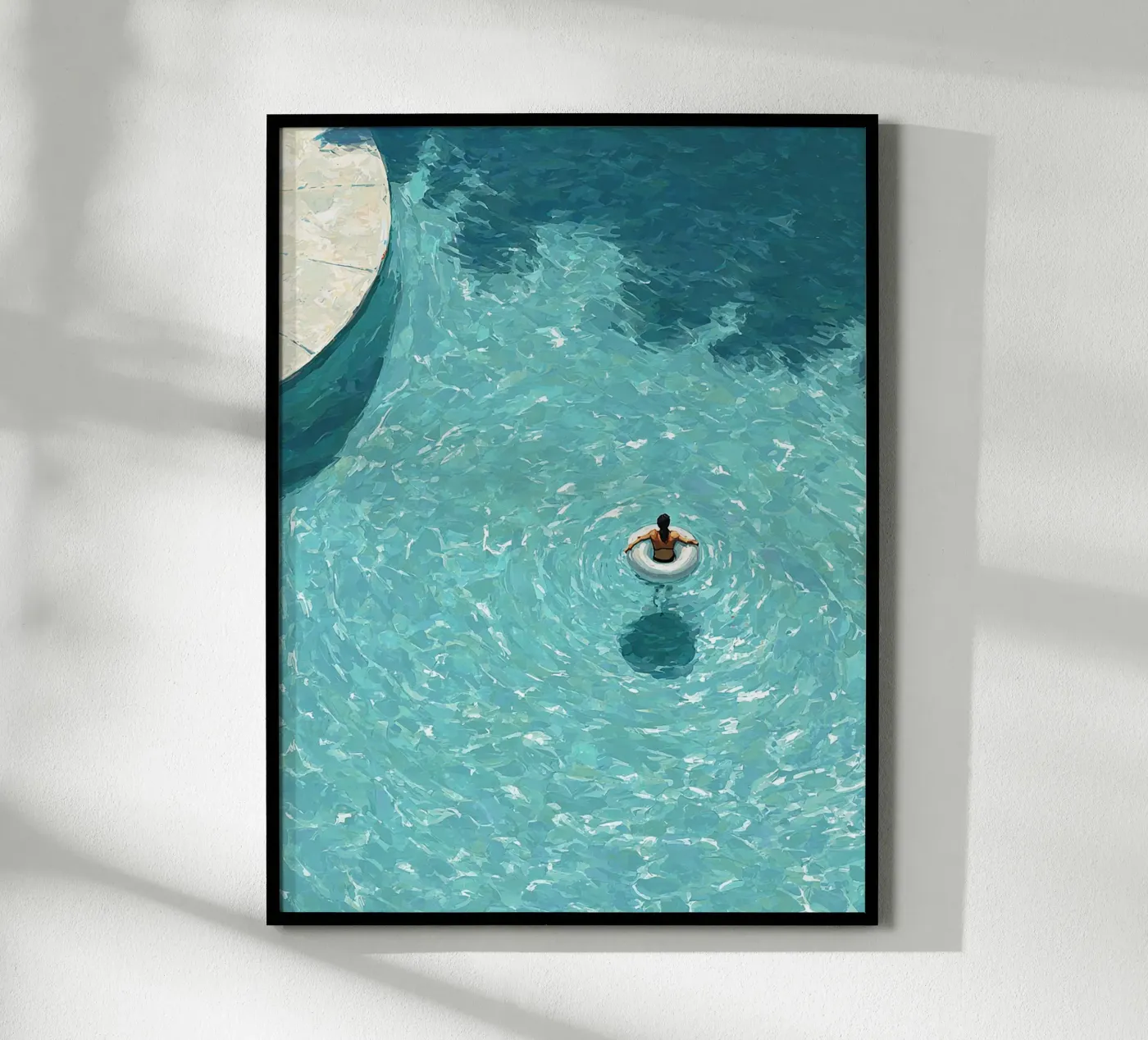 Poolside Drift poster van SunnyCanvas Co.