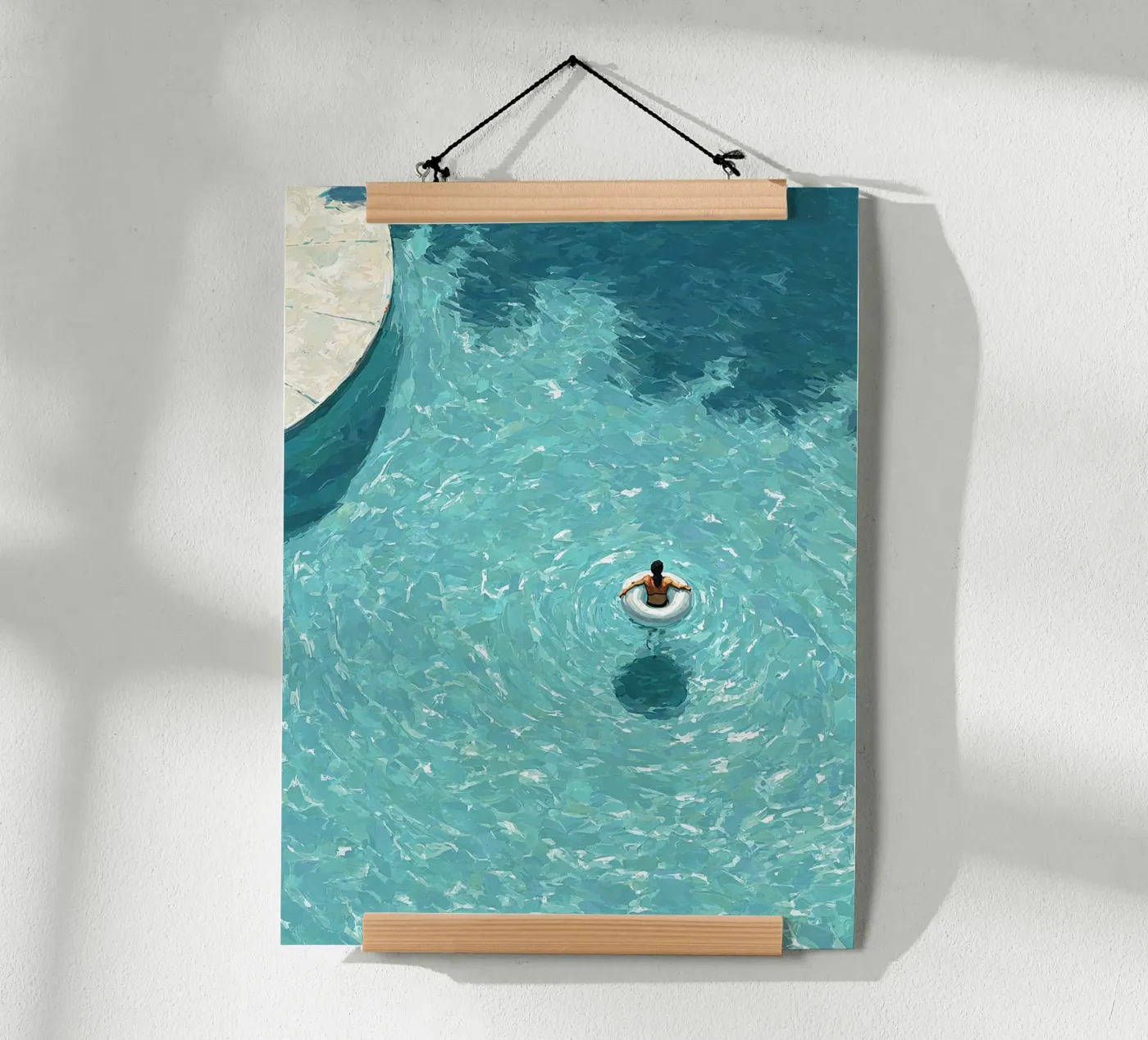 Poolside Drift poster van SunnyCanvas Co.