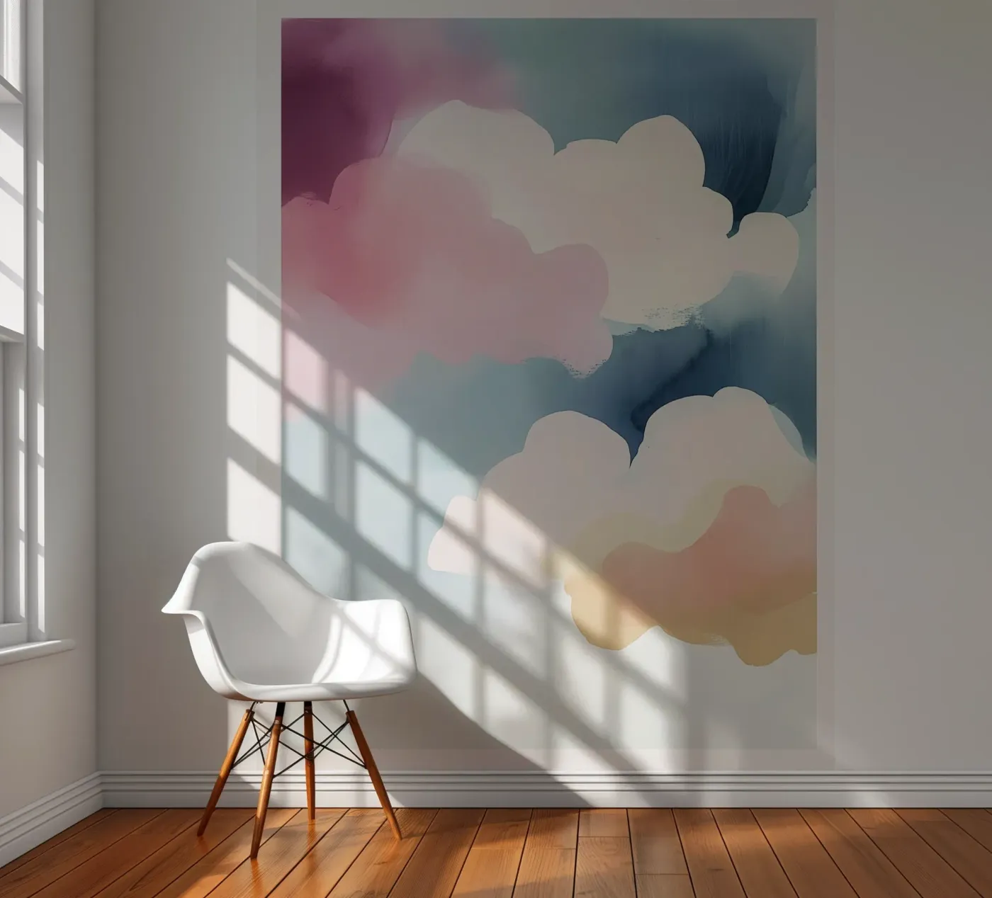 Pastel Abstract Clouds fotobehang van Hazia