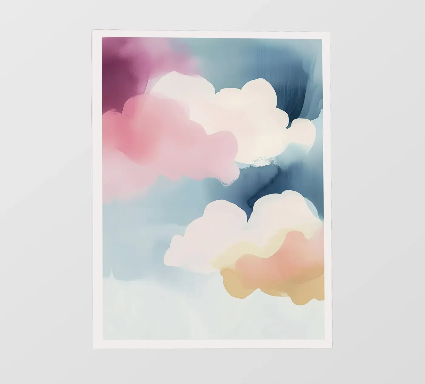 Pastel Abstract Clouds fotobehang van Hazia