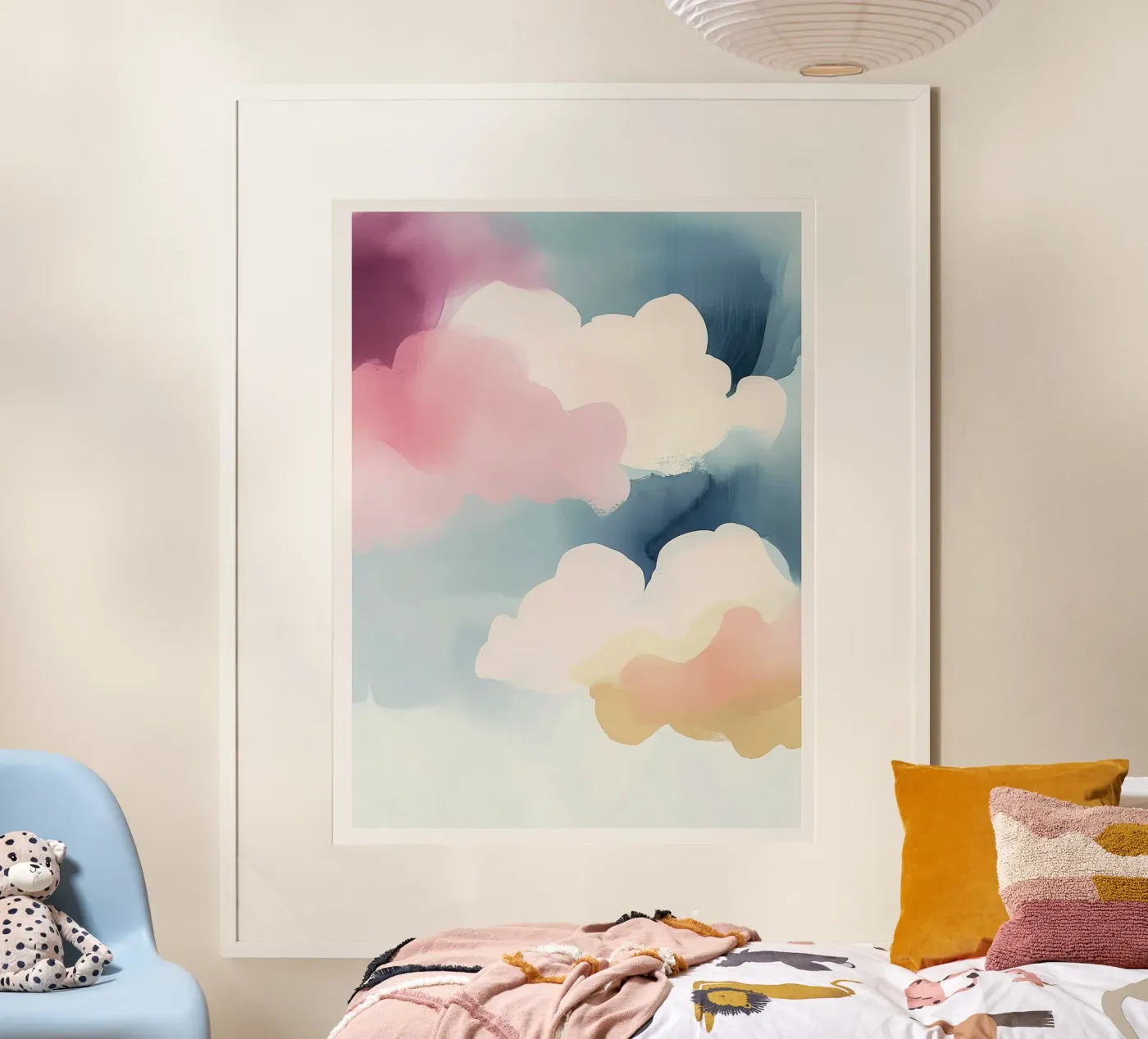 Pastel Abstract Clouds poster by Hazia
