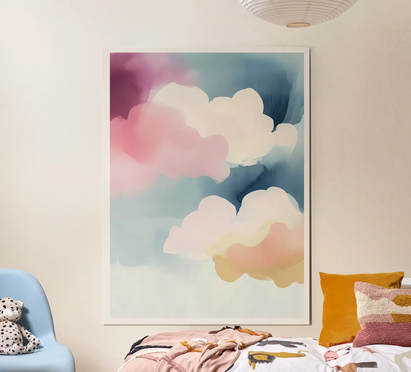 Pastel Abstract Clouds poster by Hazia