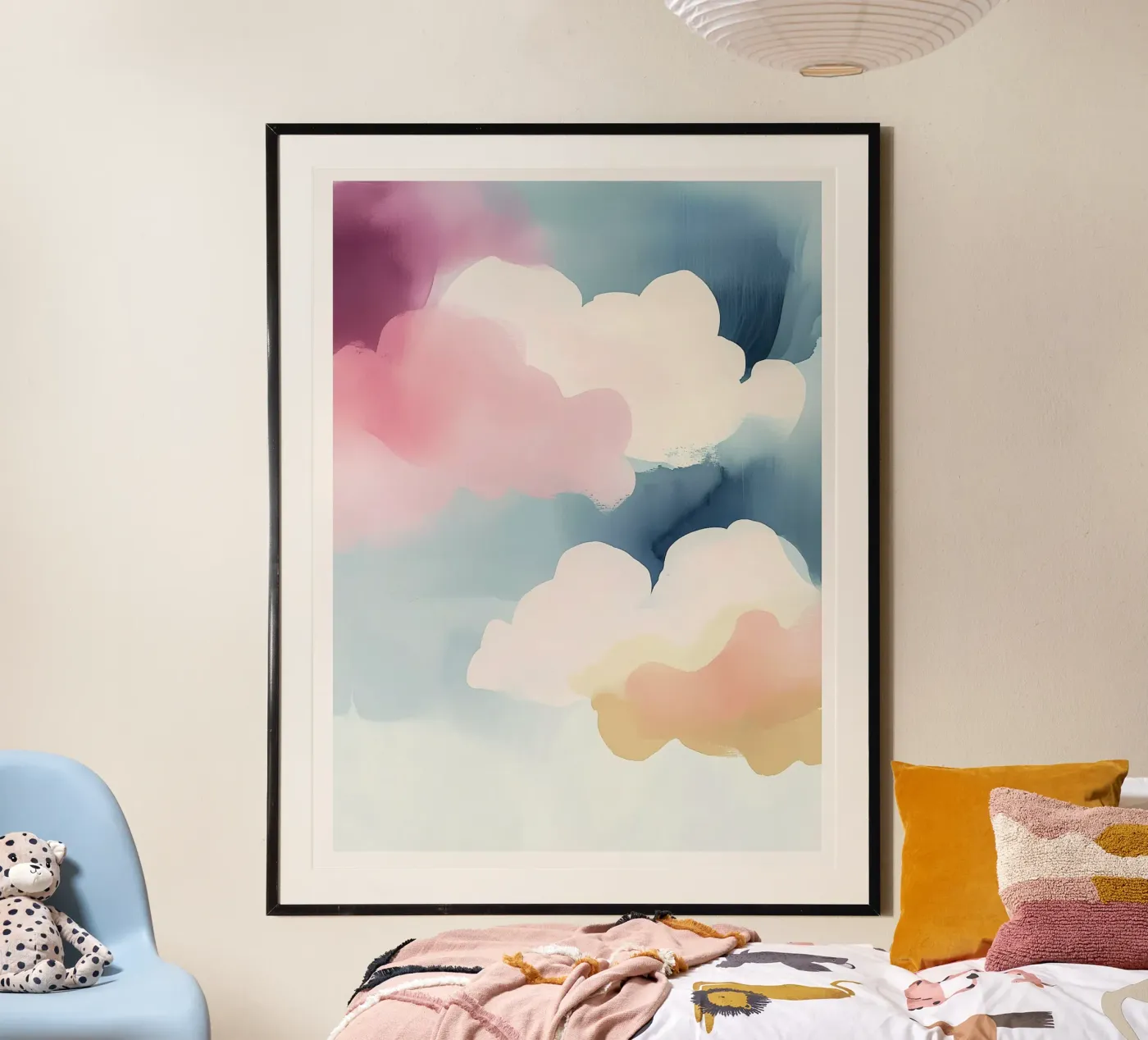 Pastel Abstract Clouds poster by Hazia